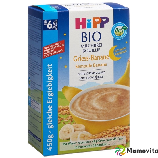 Hipp Gute Nacht Bio Milchbrei Griess Banane 450g buy online