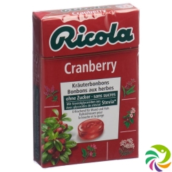 Ricola Cranberry herbal sweets without sugar with stevia Box 50 g