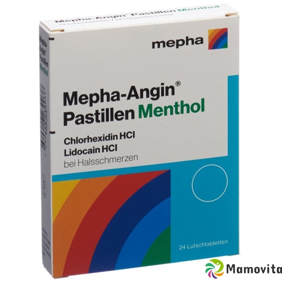 Mepha Angin lozenges Menthol 24 pcs buy online