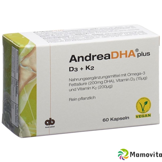 Andreadha Plus Omega-3 Vit D3+k2 Kapseln Vegan 60 Stück buy online