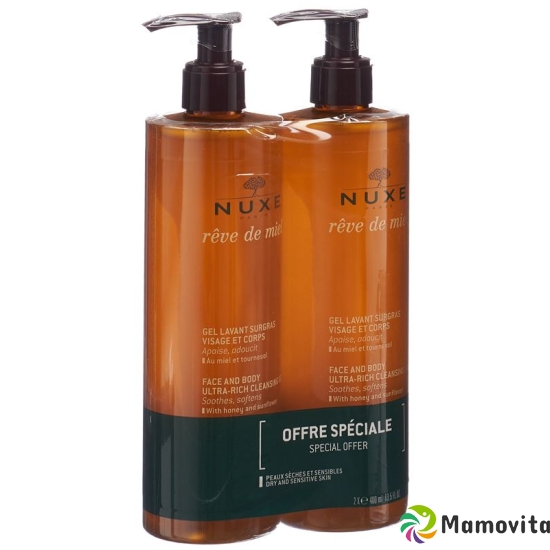 Nuxe Reve Miel Duo Gel Vis&corps 2x 400ml buy online