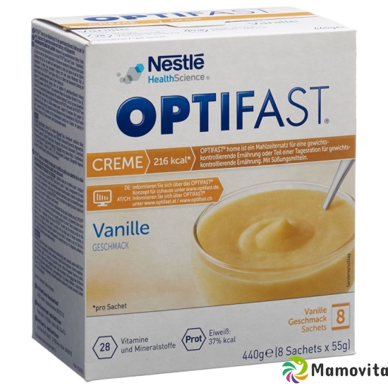 Optifast Vanilla cream 8 sachets 55g buy online