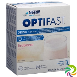 Optifast Drink Strawberry 8 Bag 55g