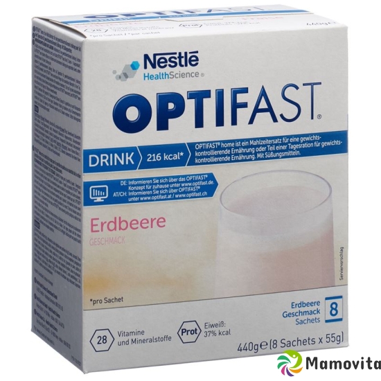 Optifast Drink Strawberry 8 Bag 55g buy online