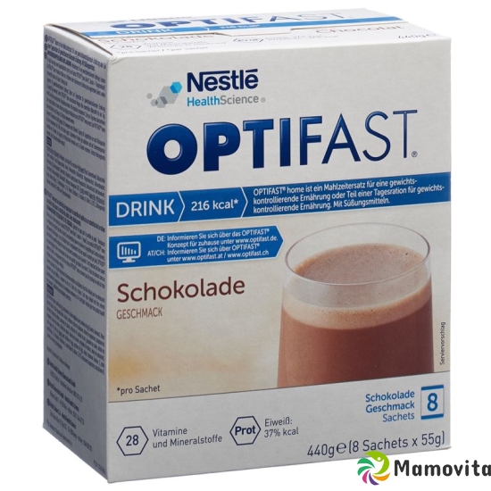 Optifast Drink Chocolate 8 bags 55g buy online