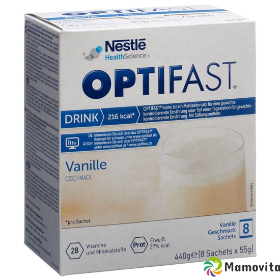 Optifast Drink Vanilla 8 bags 55g buy online