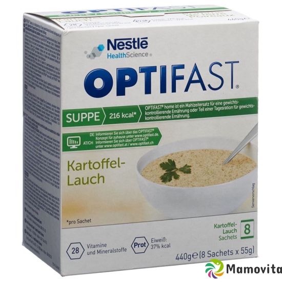 Optifast Potato-leek soup 8 bags 55g buy online