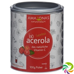 Acerola Bio Pulver mit 17% Vitamin C Dose 100g