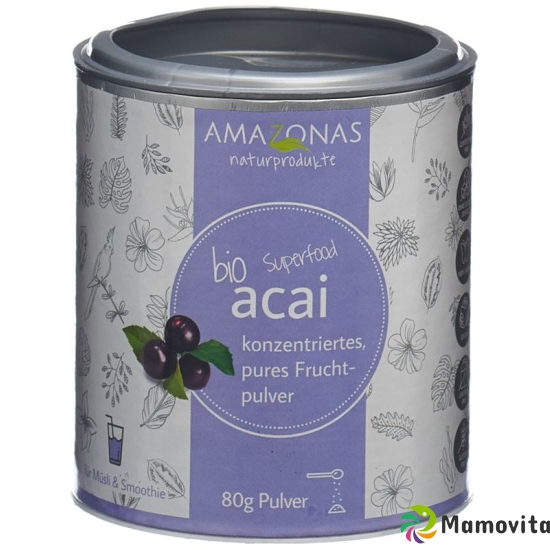 Acai Bio Fruchtpulver 100% Pur Dose 80g buy online