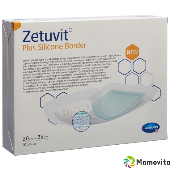 Zetuvit Plus Silicone Border 20x25cm 10 Stück buy online