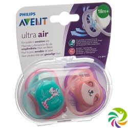 Avent Philips Schnul Ultra Air 18m+ Girl Giraf/bae