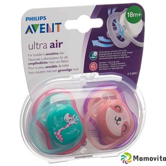 Avent Philips Schnul Ultra Air 18m+ Girl Giraf/bae buy online