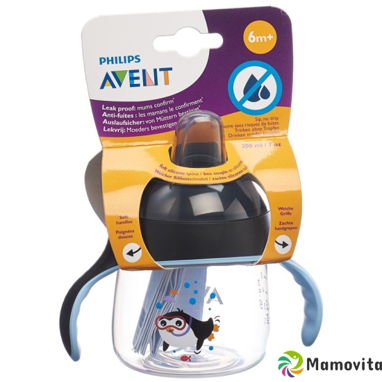 Avent Philips Schnabelbecher Sil 200ml Schw Pingu buy online