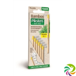 Piksters Bamboo Kink 3 Yellow 6 Stück