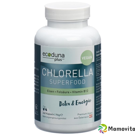 Ecoduna Plus Chlorella Kapseln Dose 240 Stück buy online