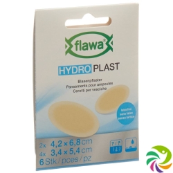 Flawa Hydro Plast Blister plaster 2 sizes 6 pieces