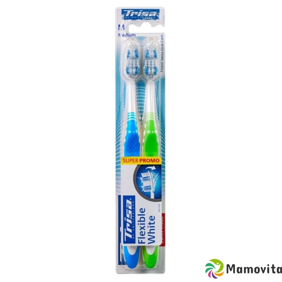 Trisa Flexible White Toothbrush Medium Duo buy online