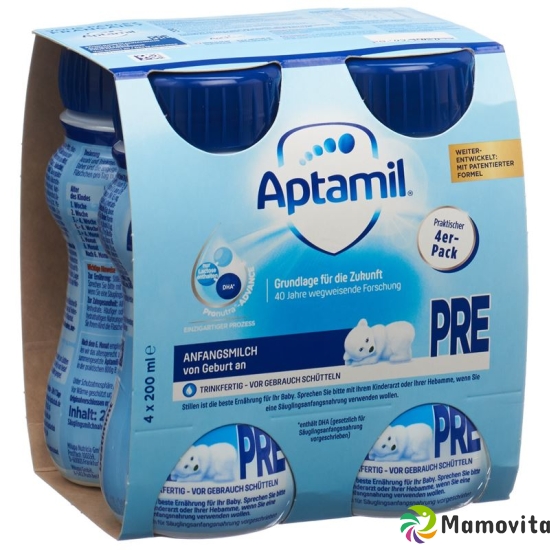 Milupa Aptamil Pre with Pronutra-ADVANCE Ready-To-Drink 4x 200ml buy online