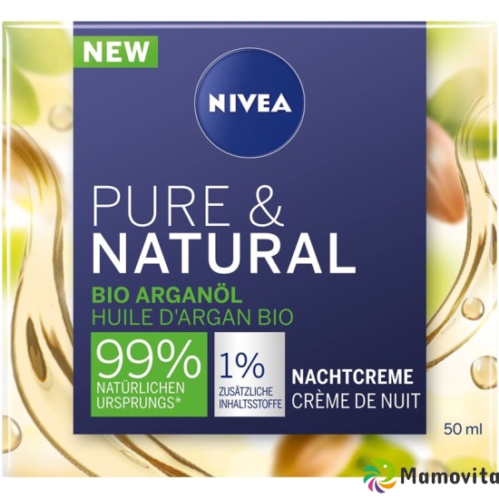 Nivea Pure & Natural Nachtcreme Arganöl Bio 50 M buy online