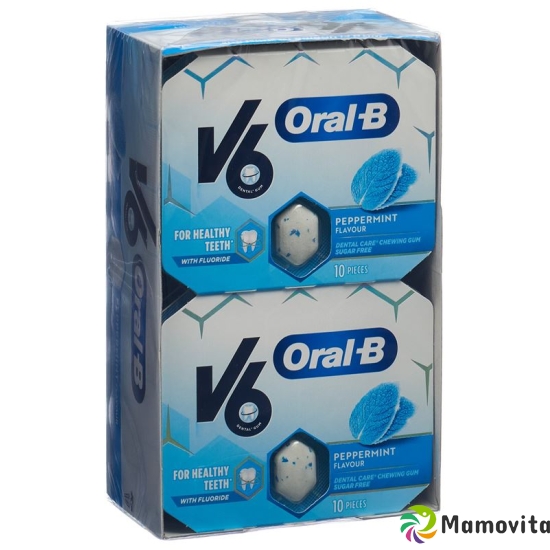 V6 Oralb Kaugummi Peppermint 12 Blister 10 Stück buy online