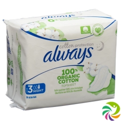 Always Ultra Binde Cotton Protection Night with wings 9 pieces