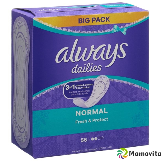 Always Panty Liners Fresh & Protect Normal Bigpack 56 pieces buy online