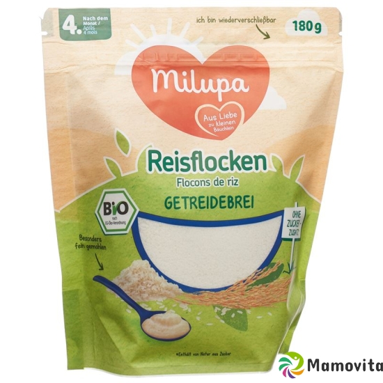 Milupa Organic Rice Flakes from the 4th month 180g buy online