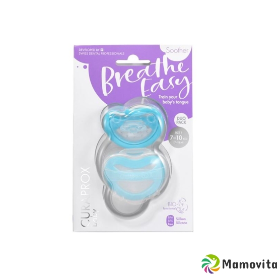 Curaprox Baby pacifier size 1 blue double new 2 pieces buy online