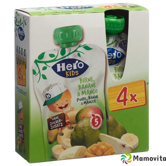 Hero Kids Smoothie Birne Ban Mango Quat 4x 120g buy online