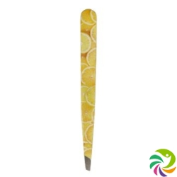 Hausmann tweezers diagonal lemon fruit design