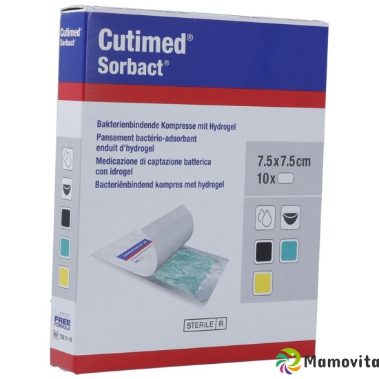 Cutimed Sorbact Gel Komp 7.5x7.5cm St Neu 10 Stück buy online