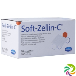 Soft Zellin Alkoholtupfer 60x30mm 100 Stück