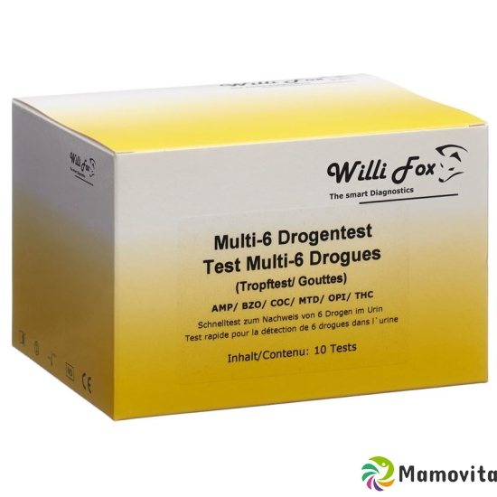 Willi Fox drug test Multi 6 drug test urine drip 10 pcs buy online