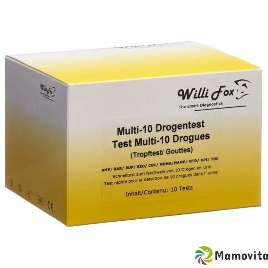 Willi Fox Drug Test Multi 10 drug urine dripping test 10 pcs buy online