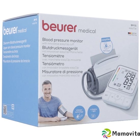 Beurer Easyclip Bm 51 upper arm blood pressure monitor buy online