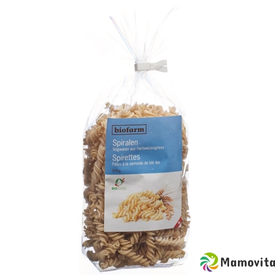 Biofarm Spiralen Hartweizen Ch Knospe 350g buy online