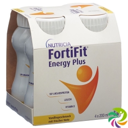 Fortifit Energy Plus Vanille 4 Flasche 200ml