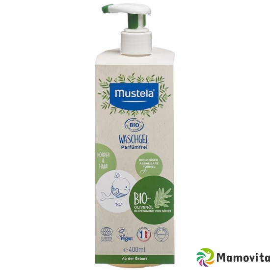 Mustela Waschgel Haare und Körper Bio 400ml buy online