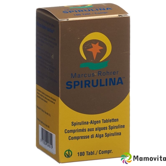 Spirulina Marcus Rohrer Tabletten Glasflasche 180 Stück buy online