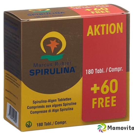 Spirulina Marcus Rohrer Tabletten 180 Stk+60 Stk Gratis buy online