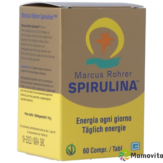 Spirulina Marcus Rohrer Tabletten Glasflasche 60 Stück buy online