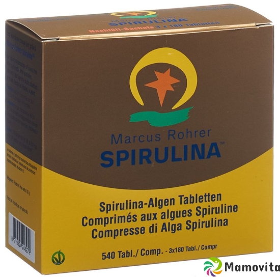 Spirulina Marcus Rohrer Tabletten Refill Karton 540 Stück buy online