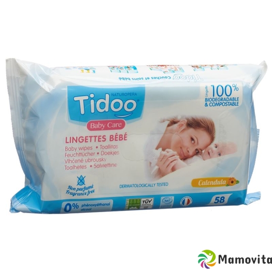 Tidoo Ringelblumentücher Unparfümiert 58 Stück buy online