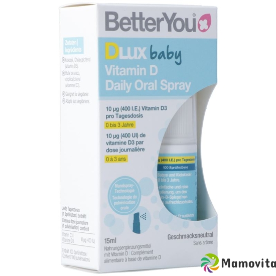 BetterYou Dlux Baby Vitamin D Daily Oral Spray 15ml buy online