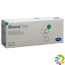 Rhena Star Elastisch Binden 8cmx5m Hautfarbig Offen 10 Stück