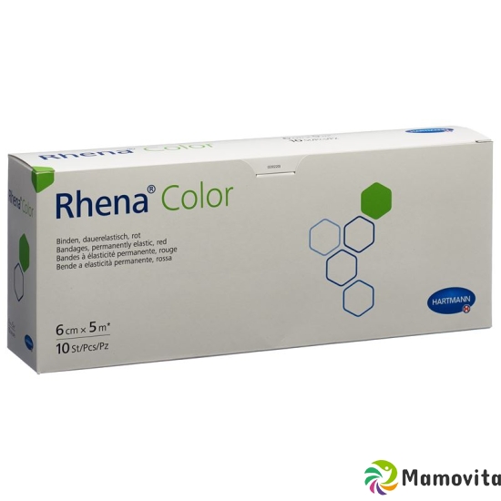 Rhena Color Elastische Binde 6cmx5m Rot Offen 10 Stück buy online