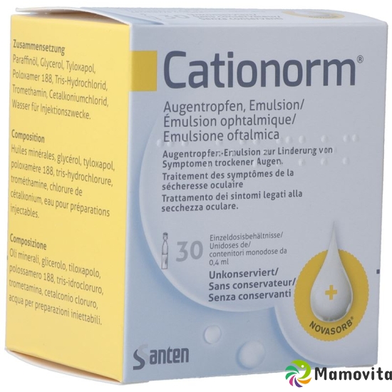 Cationorm Augentropfen-Emulsion 30 Monodosen 0.4ml buy online