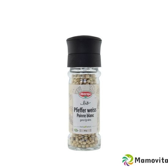 Morga Gewürz Pfeffer Weiss Ganz Bio Mühle 55g buy online