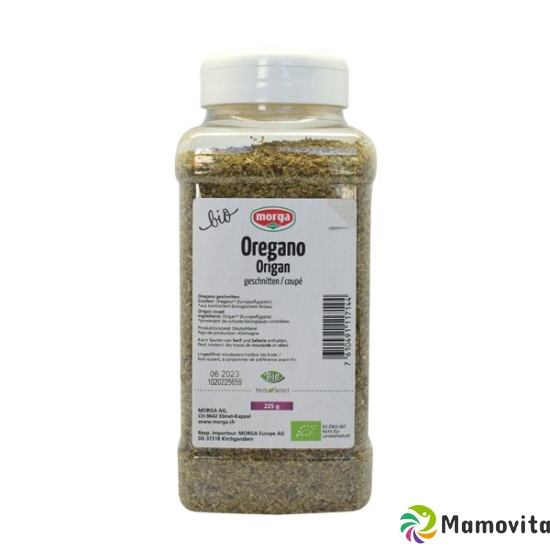 Morga Gewürz Oregano Geschnitten Bio Dose 225g buy online