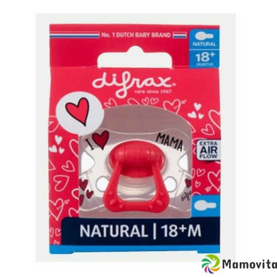 Difrax Nuggi Natural 18+m I Love Silicone buy online